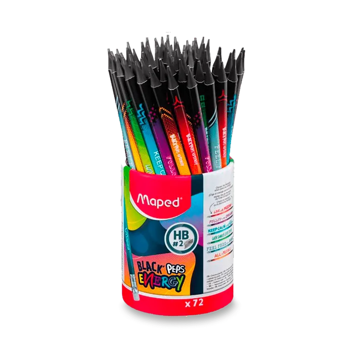 Hauptbild des Produkts Grafitová tužka Maped Black'Peps Energy tvrdost HB, stojánek 72 ks