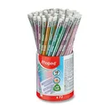 Maped Black'Peps Glitter Bleistift, HB, mit Gummi, 72er Set