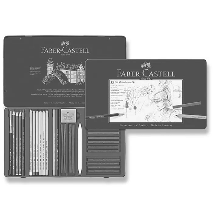 Hauptbild des Produkts Grafitové tužky Faber-Castell Pitt Monochrome sada 33 ks