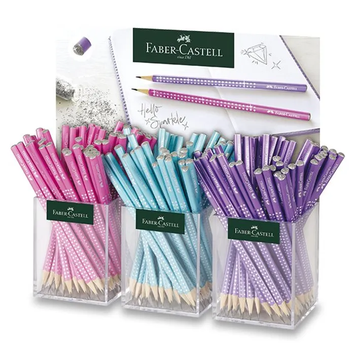 Hauptbild des Produkts Grafitové tužky Faber-Castell Sparkle Summer stojánek, 144 ks
