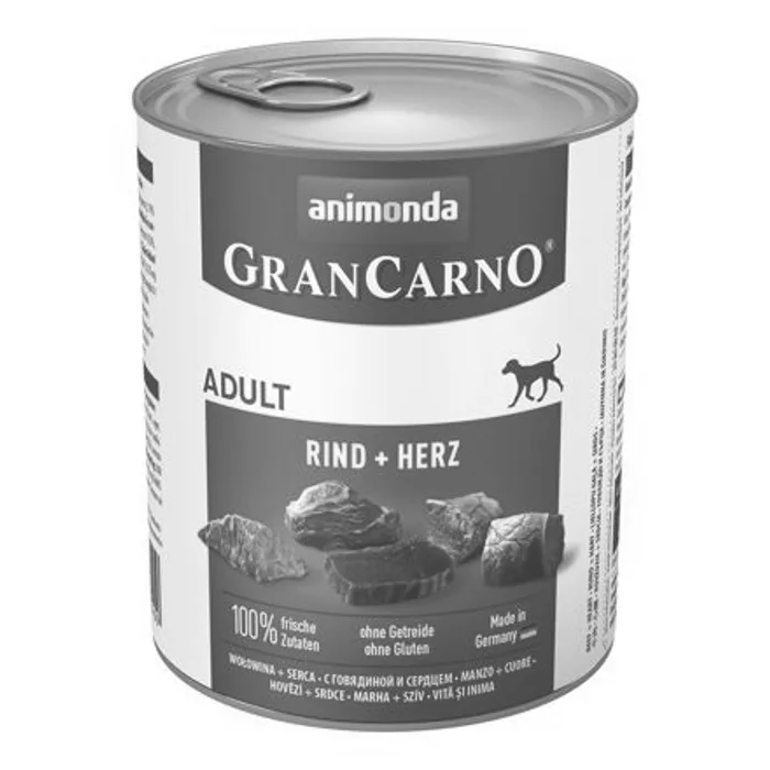 Hauptbild des Produkts GRANCARNO Adult - hovězí, srdce 800g