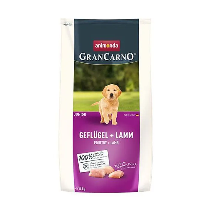 Hauptbild des Produkts GranCarno Dog DryFood Junior s drůbežím a jehněčím masem, 12 kg