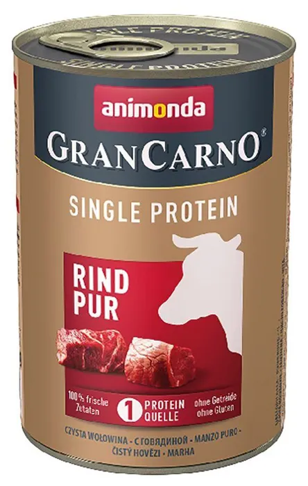 Hauptbild des Produkts GRANCARNO Single Protein 400 g čisté hovězí, konzerva pro psy