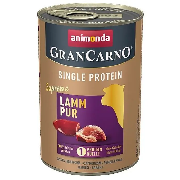Hauptbild des Produkts GRANCARNO Single Protein 400 g čisté jehněčí, konzerva pro psy