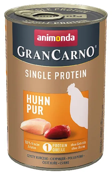 Hauptbild des Produkts GRANCARNO Single Protein 400 g čisté kuřecí, konzerva pro psy
