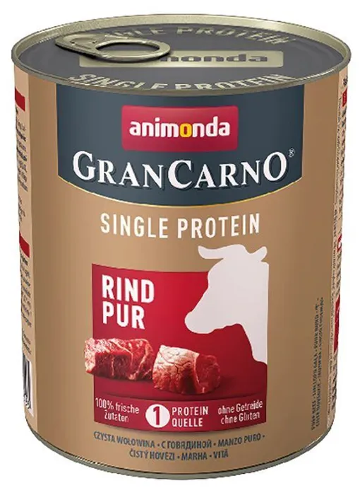 Hauptbild des Produkts GRANCARNO Single Protein 800 g čisté hovězí, konzerva pro psy