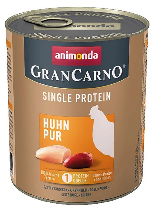 Hauptbild des Produkts GRANCARNO Single Protein 800 g čisté kuřecí, konzerva pro psy