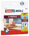 Gummidichtung „tesamoll® D-Profil 5393“, weiß, 9 mm x 6 m, TESA