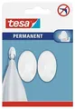 Haken „66602“, weiß, selbstklebend, Größe S, oval, TESA
