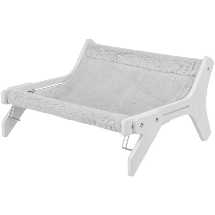 Hauptbild des Produkts Hammock, lehátko pro kočky do 12 kg, 47 x 24 x 38 cm, dřevo/plyš, šedá