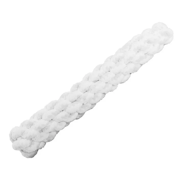 Hauptbild des Produkts Hebký pletený pešek HipHop PLUSH 25 cm, pistáciová, žlutá, bílá
