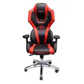 Gaming Stuhl E-blue AUROZA, rot, unterbeleuchtet, + Gamingset Polygon