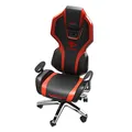 Gaming Stuhl E-blue AUROZA, rot, unterbeleuchtet, + Gamingset Polygon