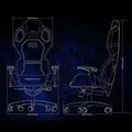 Gaming Stuhl E-blue AUROZA, rot, unterbeleuchtet