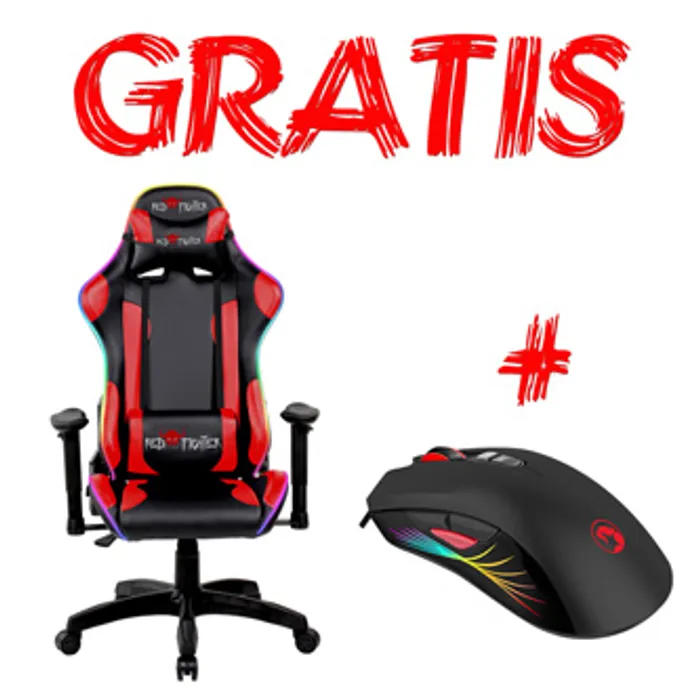 Hauptbild des Produkts Herní křeslo Red Fighter C8, černé, + myš Marvo M519, PROMO, RGB podsvícení