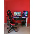 Gaming Stuhl Red Fighter C8, schwarz, abnehmbare Kissen, RGB-Beleuchtung