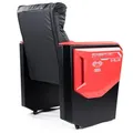 Gaming Sofa E-Blue COBRA, schwarz/rot, festliegend