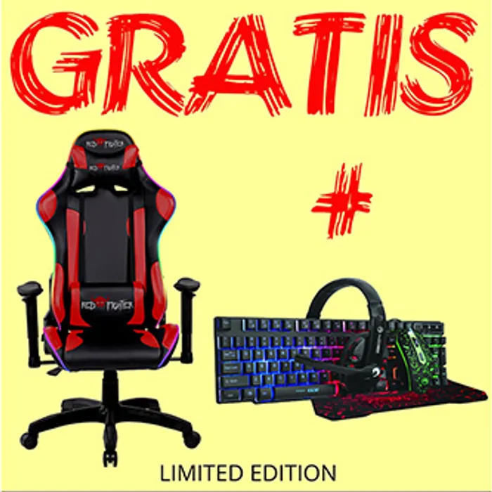 Hauptbild des Produkts Herní židle Red Fighter C8, černo-červená, + sada 4v1 CM370 PROMO, RGB podsvícení