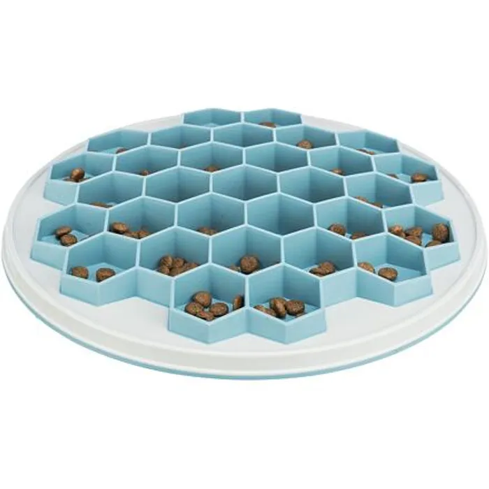 Hauptbild des Produkts HIVE, talíř k pomalému krmení, o 30 cm, plast/TRP/TPE, šedá/modrá