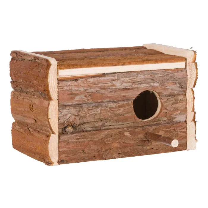 Hauptbild des Produkts Hnízdící budka z přírodního dřeva pro andulky 21x13x12 cm