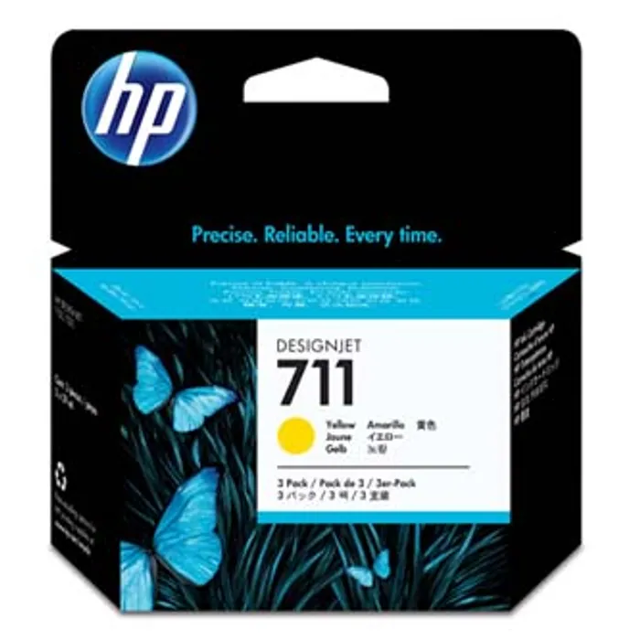 Hauptbild des Produkts HP originální ink CZ136A, HP 711, yellow, 3x29ml, 3ks, HP DesignJet T120, T520