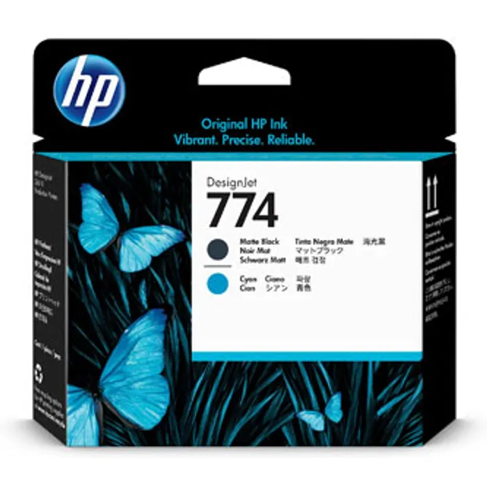 Hauptbild des Produkts HP originální tisková hlava P2W01A, HP 774, matte black/cyan, 1ks, HP DesignJet Z6810