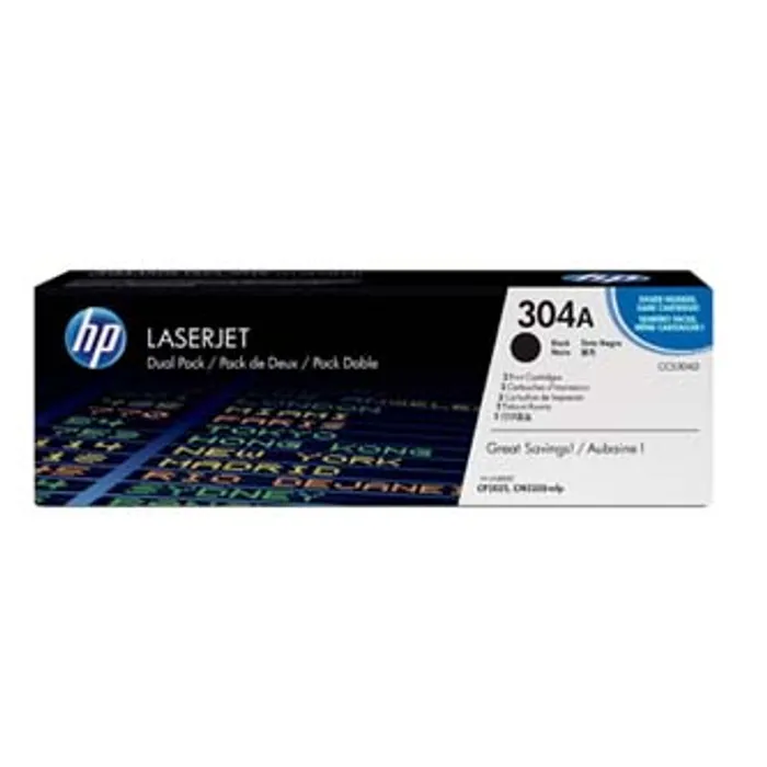 Hauptbild des Produkts HP originální toner CC530AD, black, 7000 (2x3500)str., HP 304A, HP HP Color LaserJet CP20