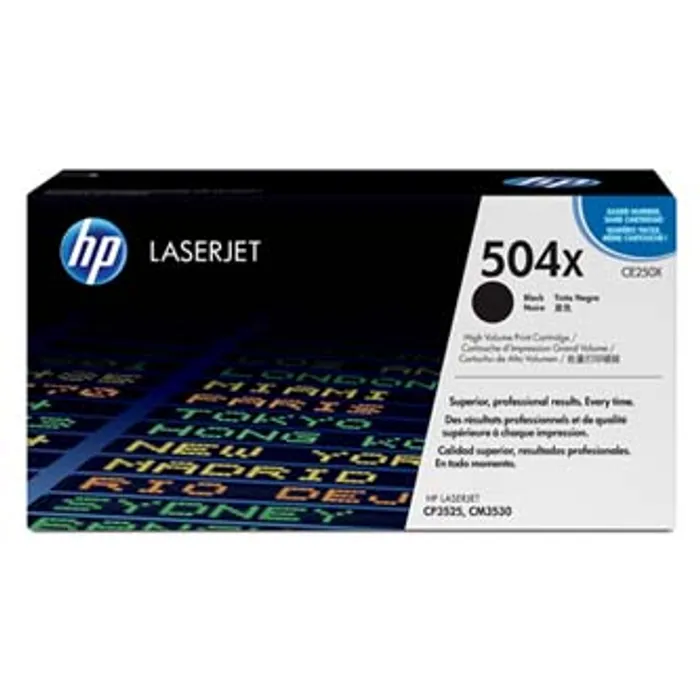 Hauptbild des Produkts HP originální toner CE250X, black, 10500str., HP 504X, HP Color LaserJet CP3525, O