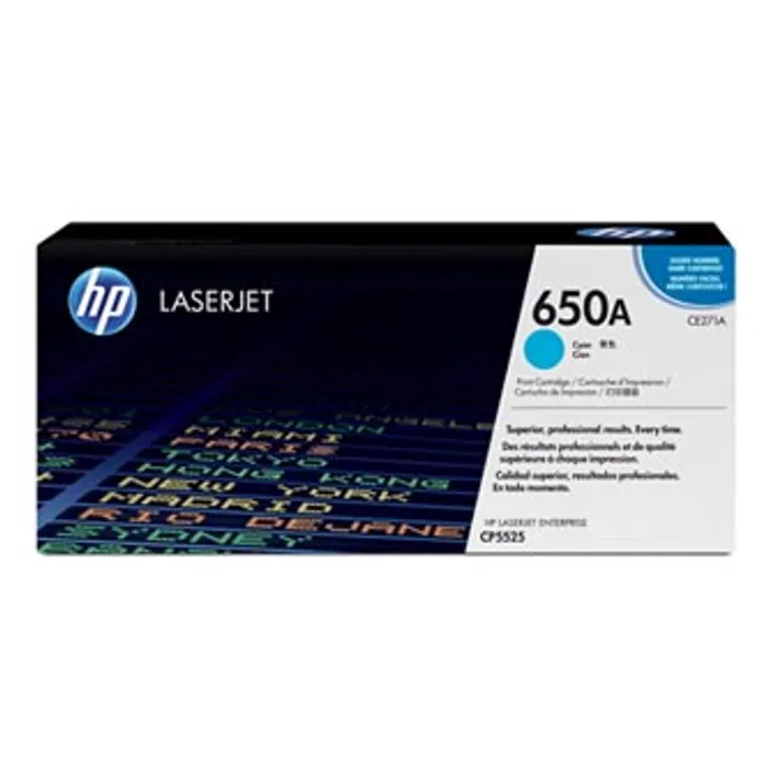 Hauptbild des Produkts HP originální toner CE271A, cyan, 15000str., HP 650A, HP LaserJet CP5525n, CP5525dn, CP55
