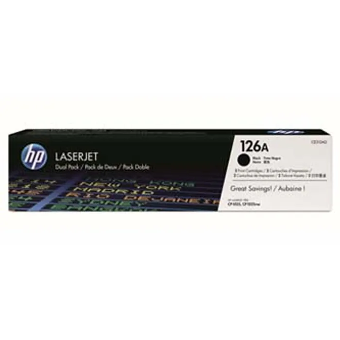 Hauptbild des Produkts HP originální toner CE310AD, black, 1200str., HP 126A, HP LaserJet Pro CP1025, dual pack,