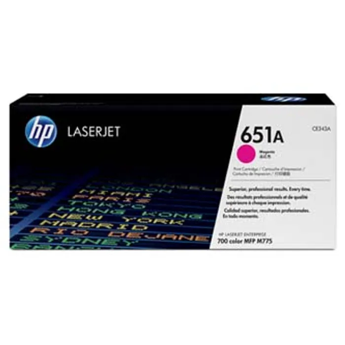 Hauptbild des Produkts HP originální toner CE343A, magenta, 16000str., HP 651A, HP LaserJet Enterprise 700 color