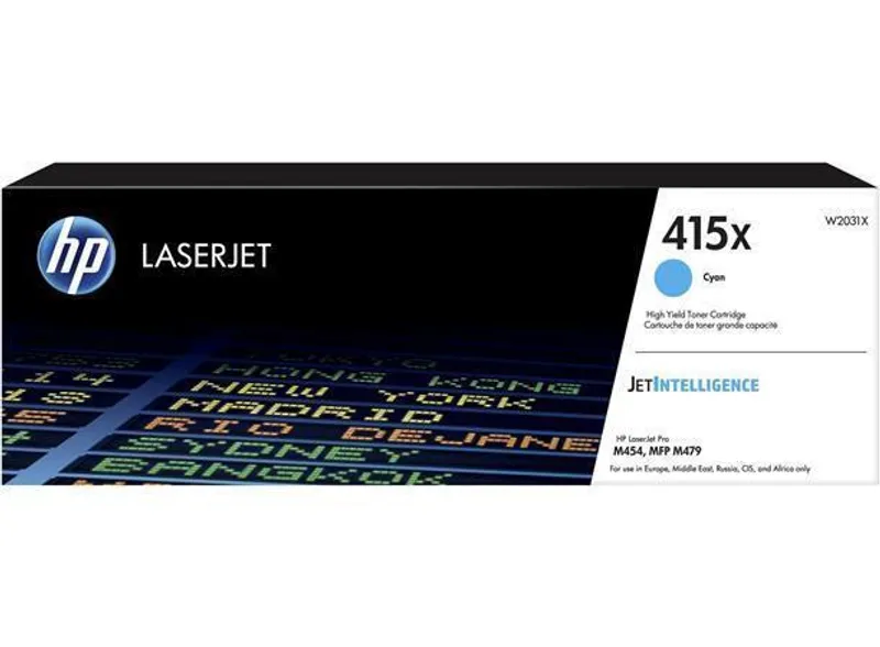 Hauptbild des Produkts HP originální toner W2031X, cyan, 6000str., HP 415X, HP Color LaserJet Pro M454, MFP M479