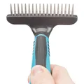 Weiteres Produktbild Langhaarrechen mit rutschfestem Griff 10x15cm, Zähne 2 cm
