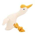 Weiteres Produktbild Husa, 29 cm, látková robustní hračka s bavlněnými uzly, HIPHOP DOG, krémová/hořčicová