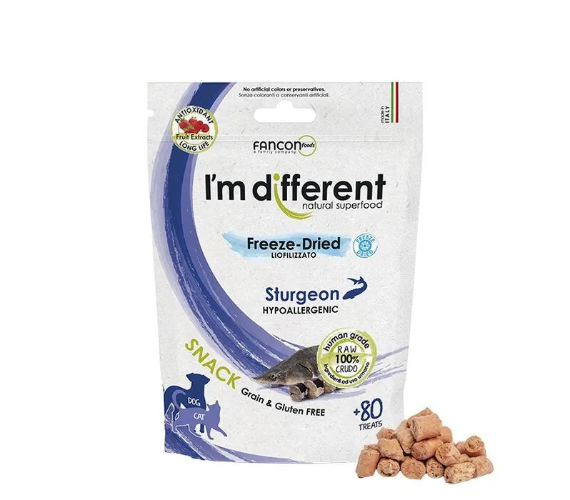 Hauptbild des Produkts I´M DIFFERENT SNACK jeseter - mrazem sušený pamlsek, 40 g