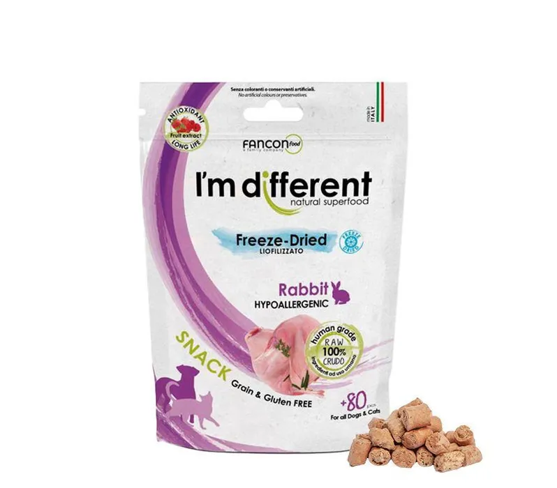 Hauptbild des Produkts I´M DIFFERENT SNACK králík - mrazem sušený pamlsek, 40 g