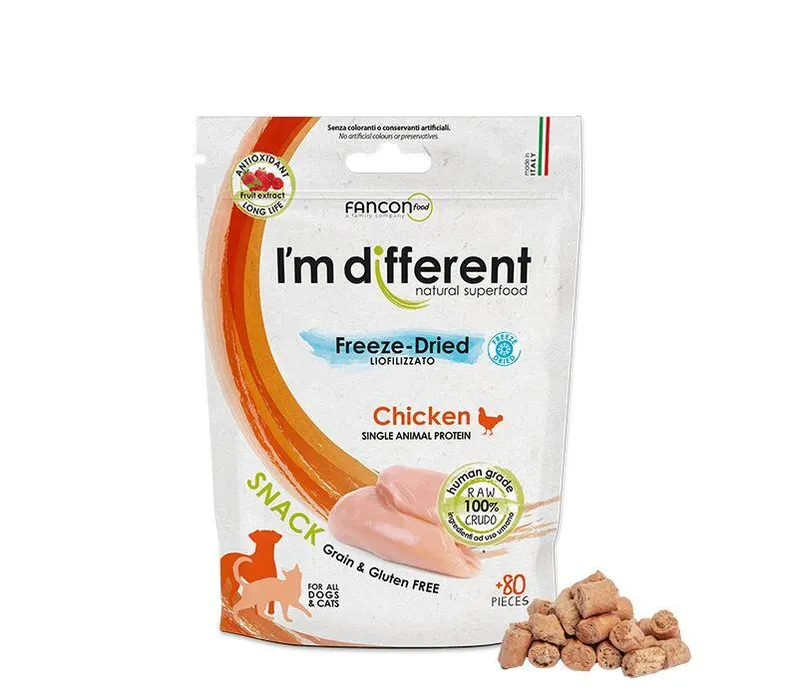 Hauptbild des Produkts I´M DIFFERENT SNACK kuře - mrazem sušený pamlsek, 40 g
