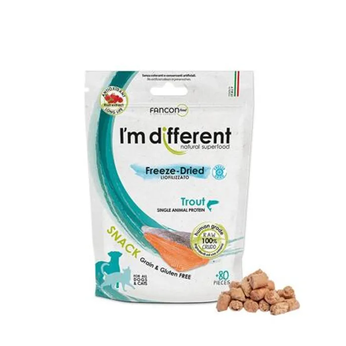 Hauptbild des Produkts I´M DIFFERENT SNACK pstruh - mrazem sušený pamlsek, 40 g