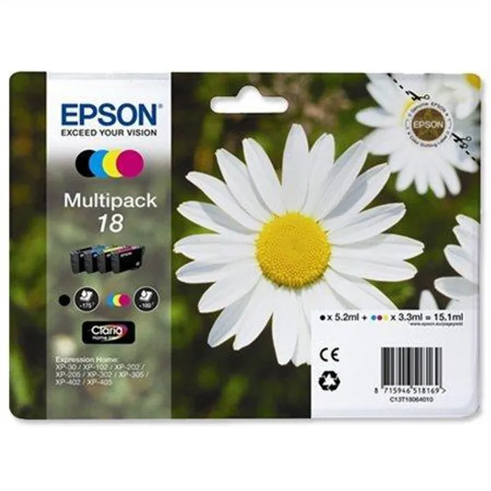Hauptbild des Produkts Inkjet cart.multipack pro "XP 30, 102, 202, 205" tiskárny, EPSON B+C+M+Y, 15,1ml