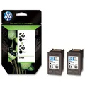 Tintenpatronen für HP DeskJet 5150, 5500, Nr. 56, Schwarz, 2x19 ml