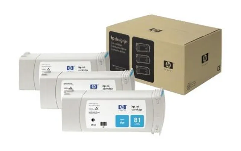 Hauptbild des Produkts Inkjet cart.pro multipack "DesignJet 4000" tiskárnu, HP "Nr.81" Cyan, 3*680ml