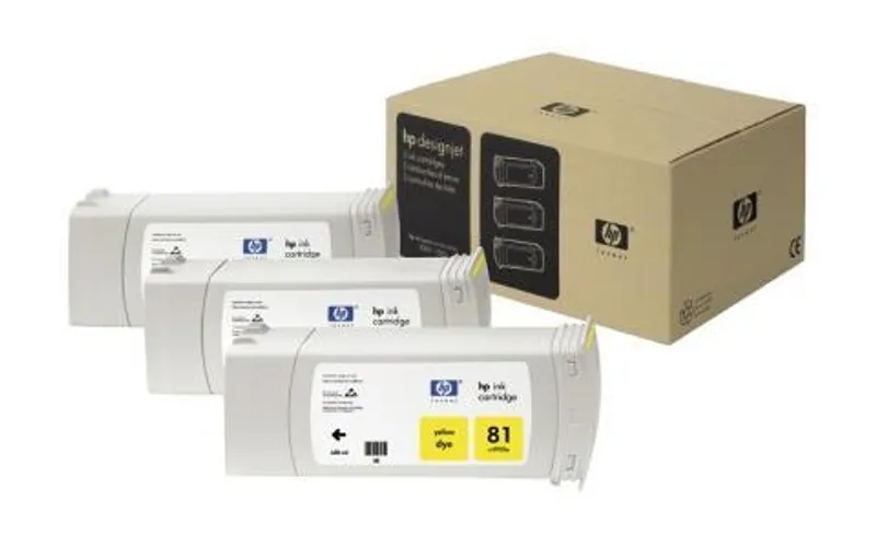 Hauptbild des Produkts Inkjet cart.pro multipack "DesignJet 4000" tiskárnu, HP "Nr.81" Žlutá, 3*680ml
