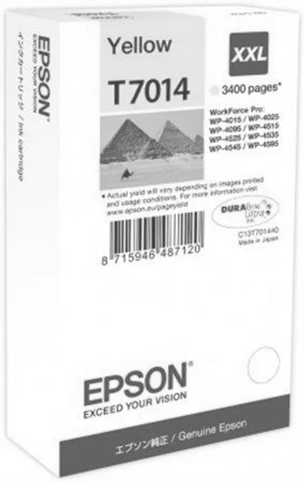 Hauptbild des Produkts Inkoustová cart. pro tiskárny "série Workforce Pro 4000, 4500", EPSON Žlutá, 3,4 tis.stran