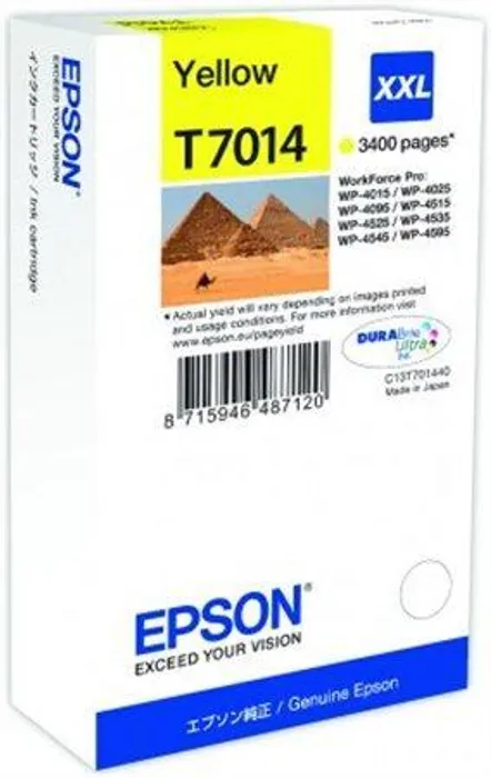 Hauptbild des Produkts Inkoustová cart. pro tiskárny "série Workforce Pro 4000, 4500", EPSON Žlutá, 3,4 tis.stran
