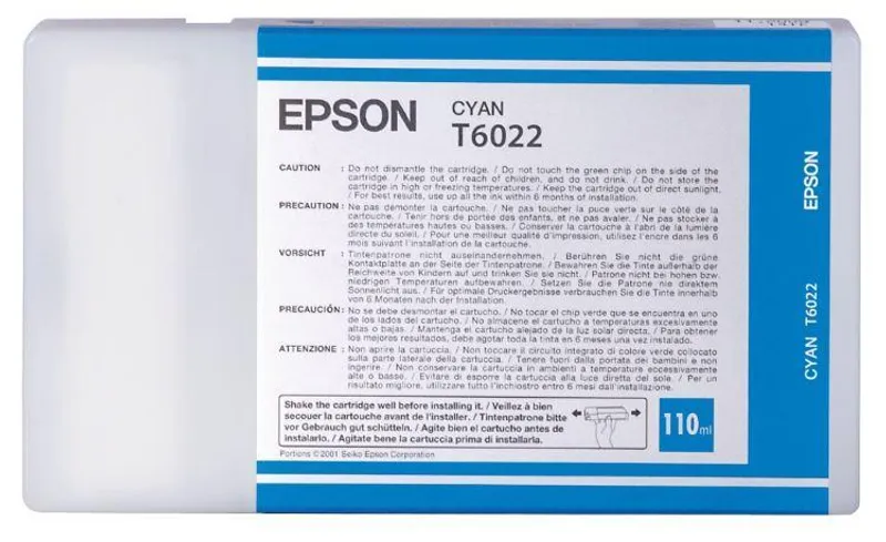 Hauptbild des Produkts Inkoustová cart. pro tiskárny "StylusPro 7800, 7880", EPSON Cyan, 110ml