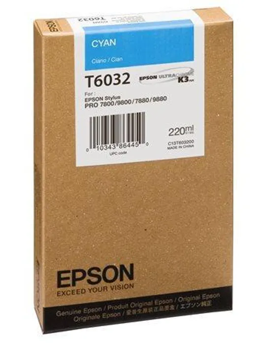 Hauptbild des Produkts Inkoustová cart. pro tiskárny "StylusPro 7800, 7880", EPSON Cyan, 220ml