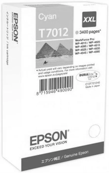 Hauptbild des Produkts Inkoustová cart. pro  tiskárny "Workforce Pro 4000, 4500 series", EPSON Cyan, 3,4 tis.stra