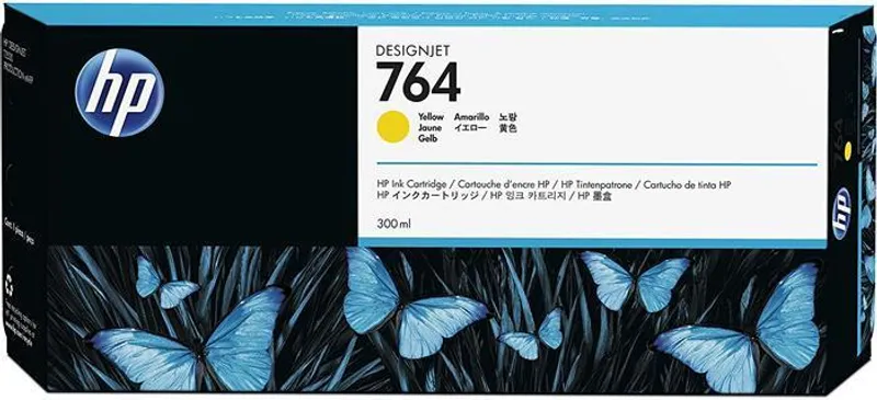 Hauptbild des Produkts Inkoustová cartridge HP 764, do tiskárny Designjet T3500, žlutá, 300 ml, HP