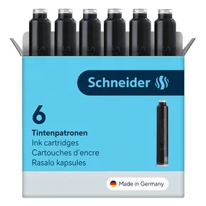 Schneider Tintenpatronen, 6 Stück schwarz