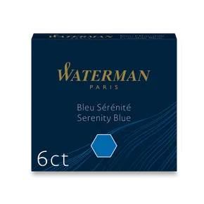 Waterman Tintenpatronen kurz blau, auswaschbar